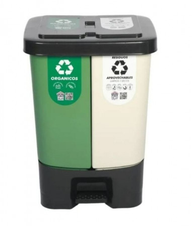 Papelera Pedal Dual 40 Litros