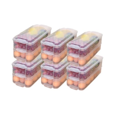 Organizador apilable de nevera 6 recipientes