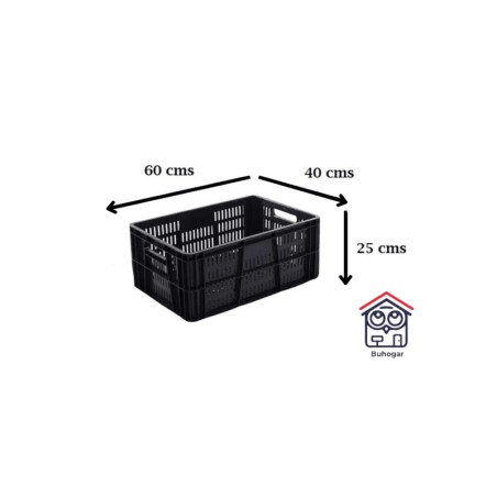 Canastilla Plástica Nueva Plana Frutera set x  8 Unidades 60x40x25