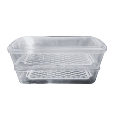 Organizador apilable de nevera 6 recipientes