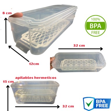 Organizador de nevera 12 recipientes...