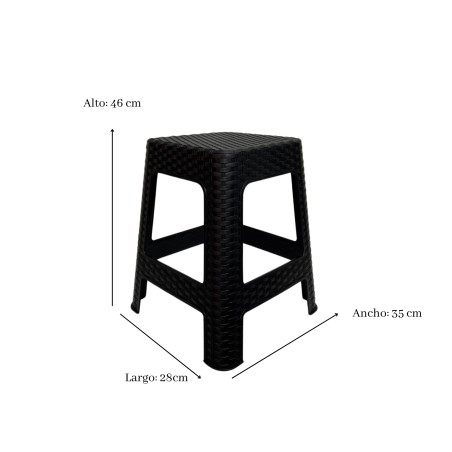 Butaco Plástico set x 4 Apariencia Tejido rattan