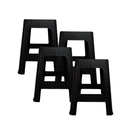 Butaco Plástico set x 4 Apariencia Tejido rattan