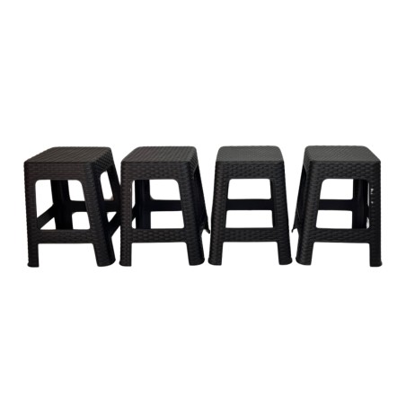 Butaco Plástico set x 4 Apariencia Tejido rattan