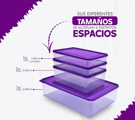 Set ilusion nevera 10 recipientes