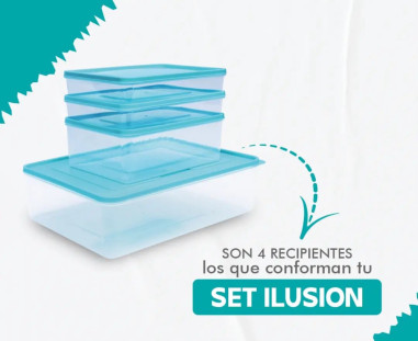 Set ilusion nevera 10 recipientes