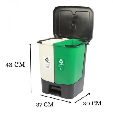 Papelera Pedal Dual 25 Litros