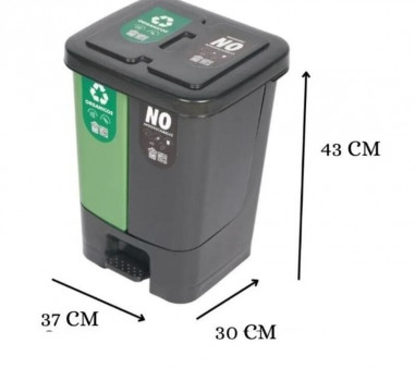 Papelera Pedal Dual 25 Litros