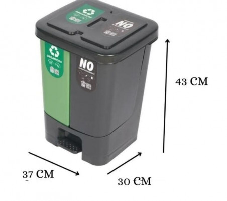 Papelera Pedal Dual 25 Litros